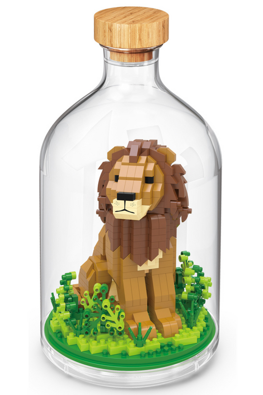 Löwe in der Flasche