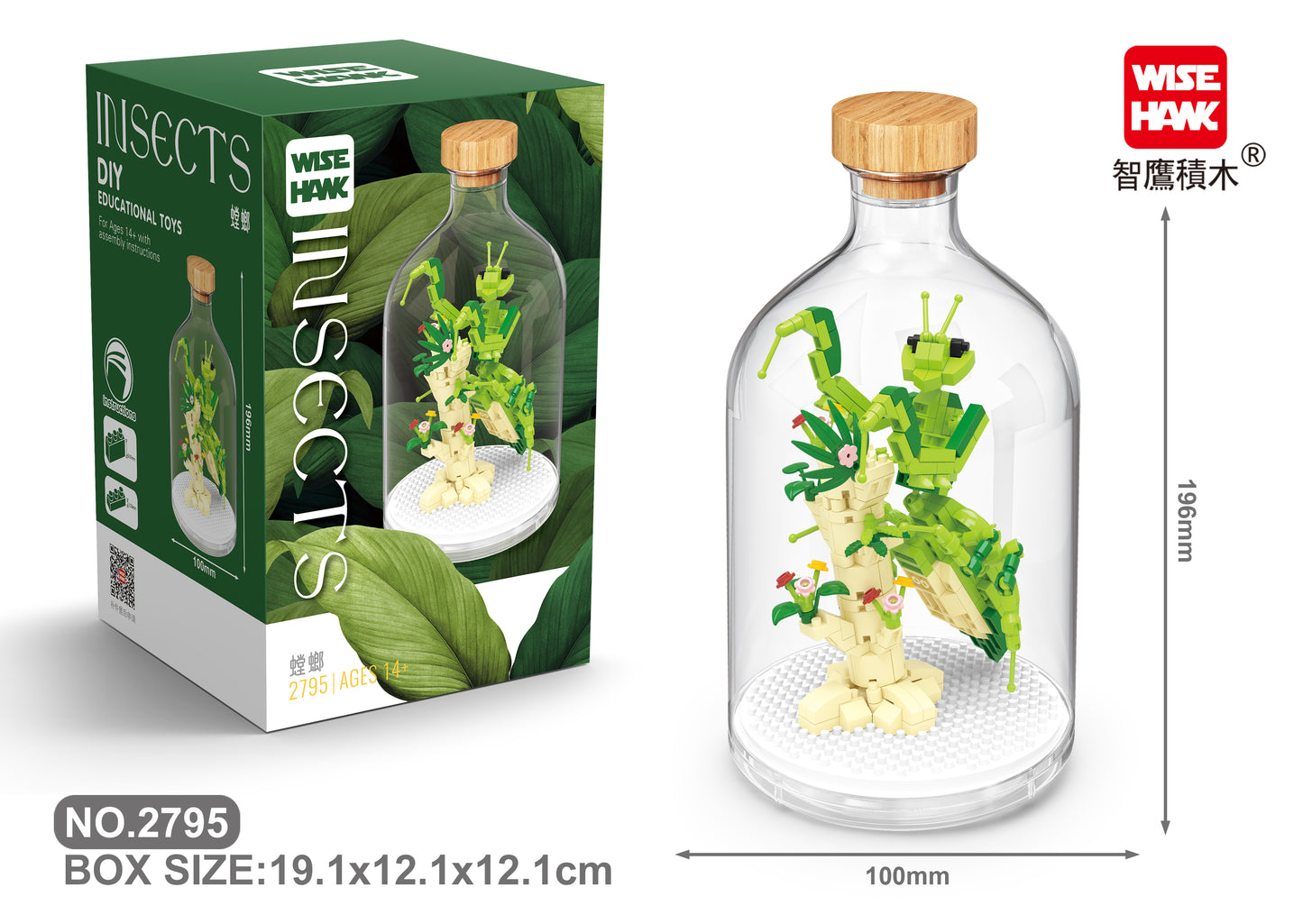 Gottesanbeterin in der Flasche