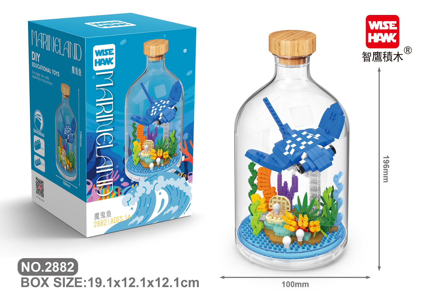 Rochen in der Flasche