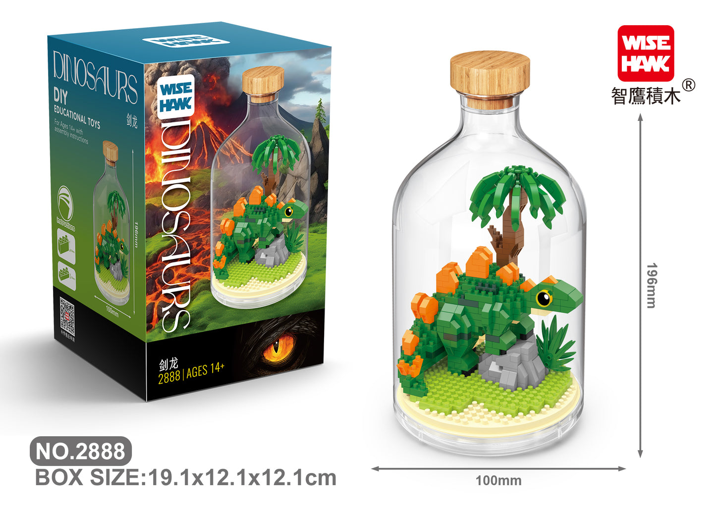 Stegosaurus in der Flasche