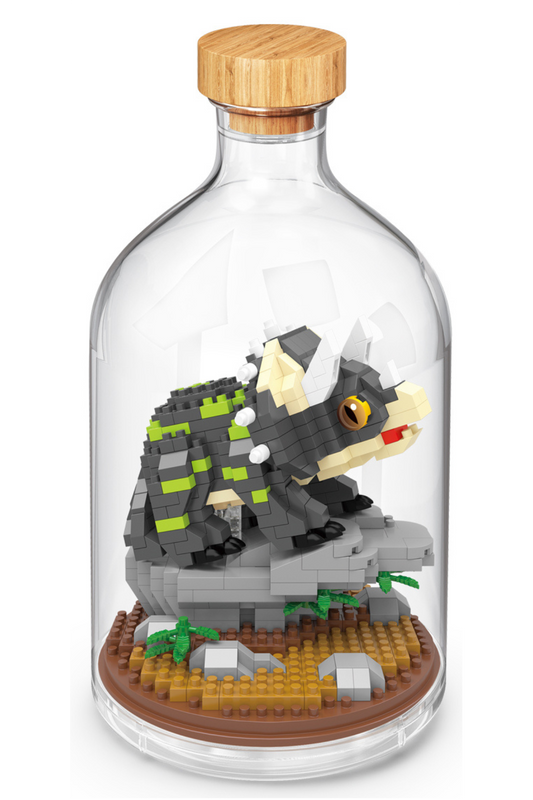 Triceratops in der Flasche