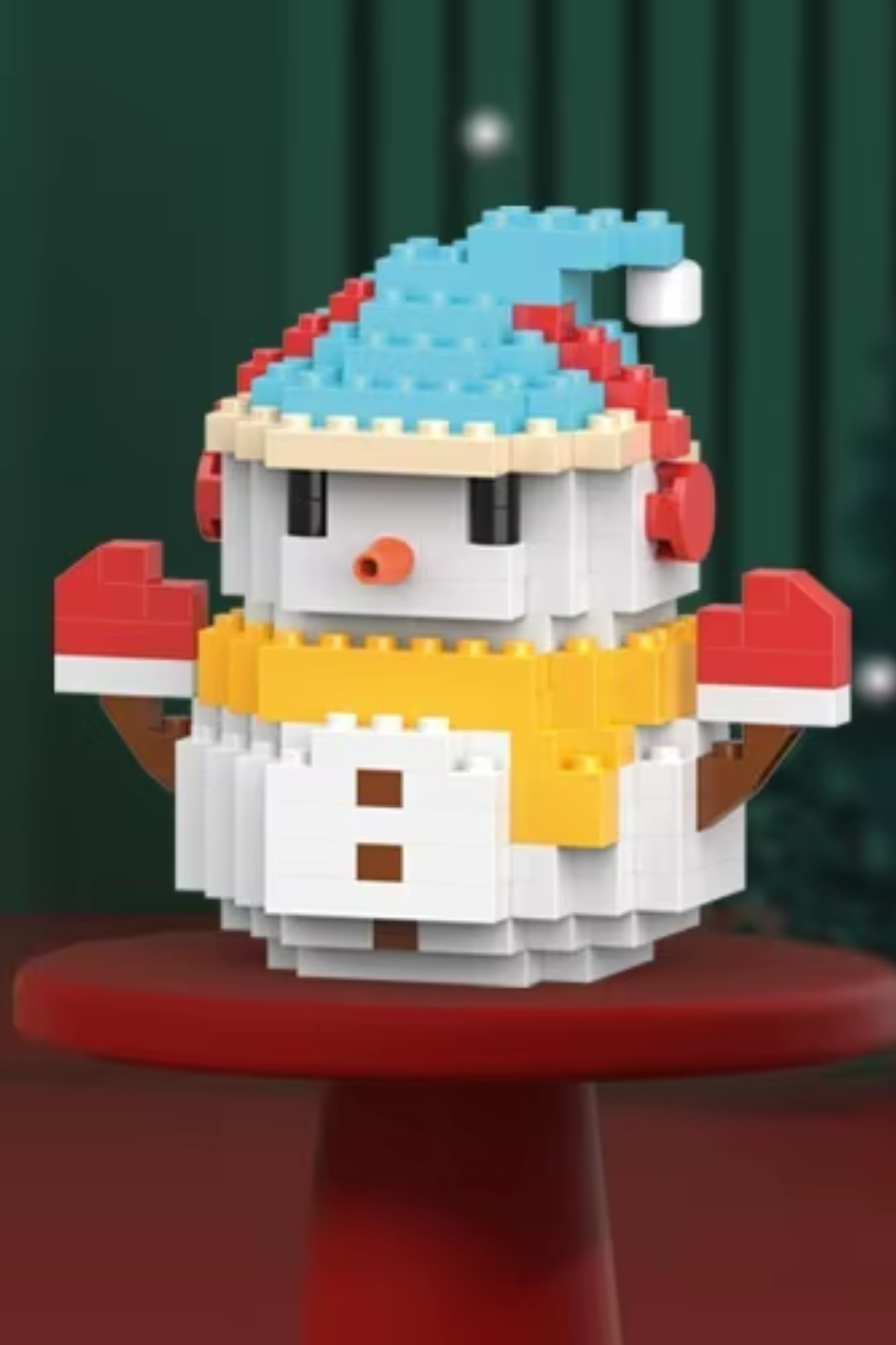 Schneemann mit Kopfhörern