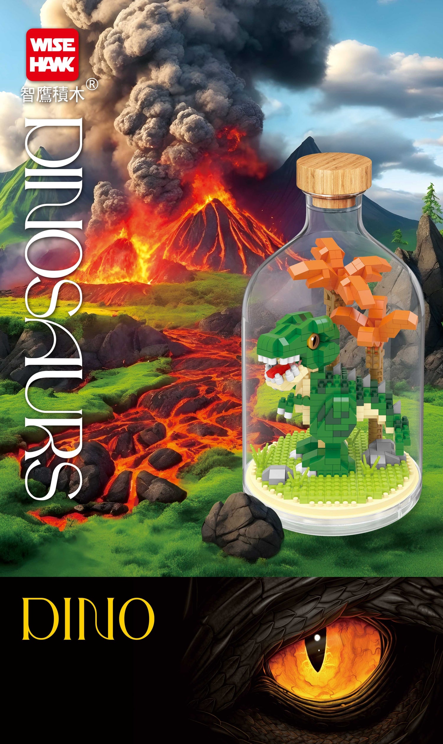 Dinosaurier in der Flasche