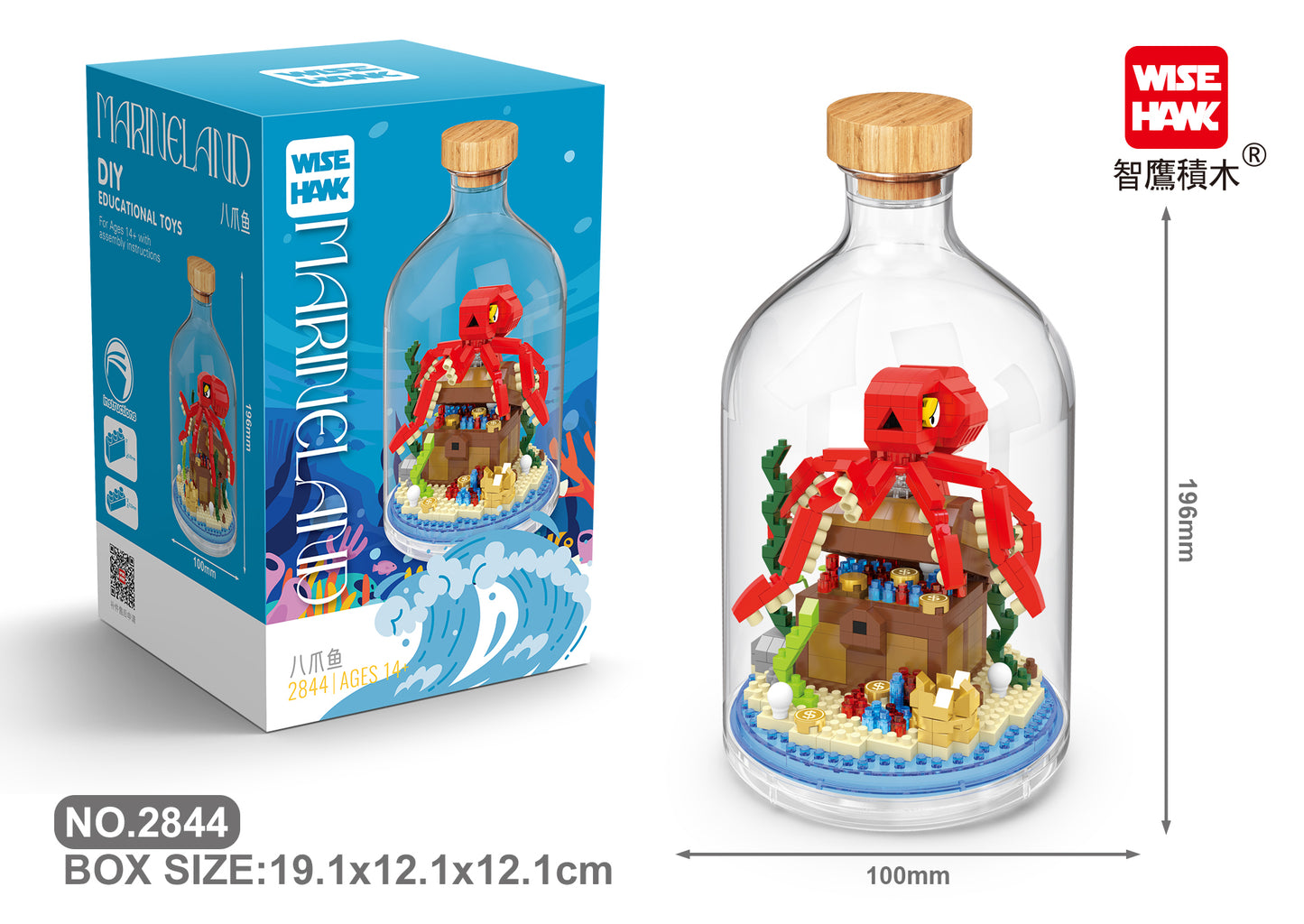 Oktopus in der Flasche