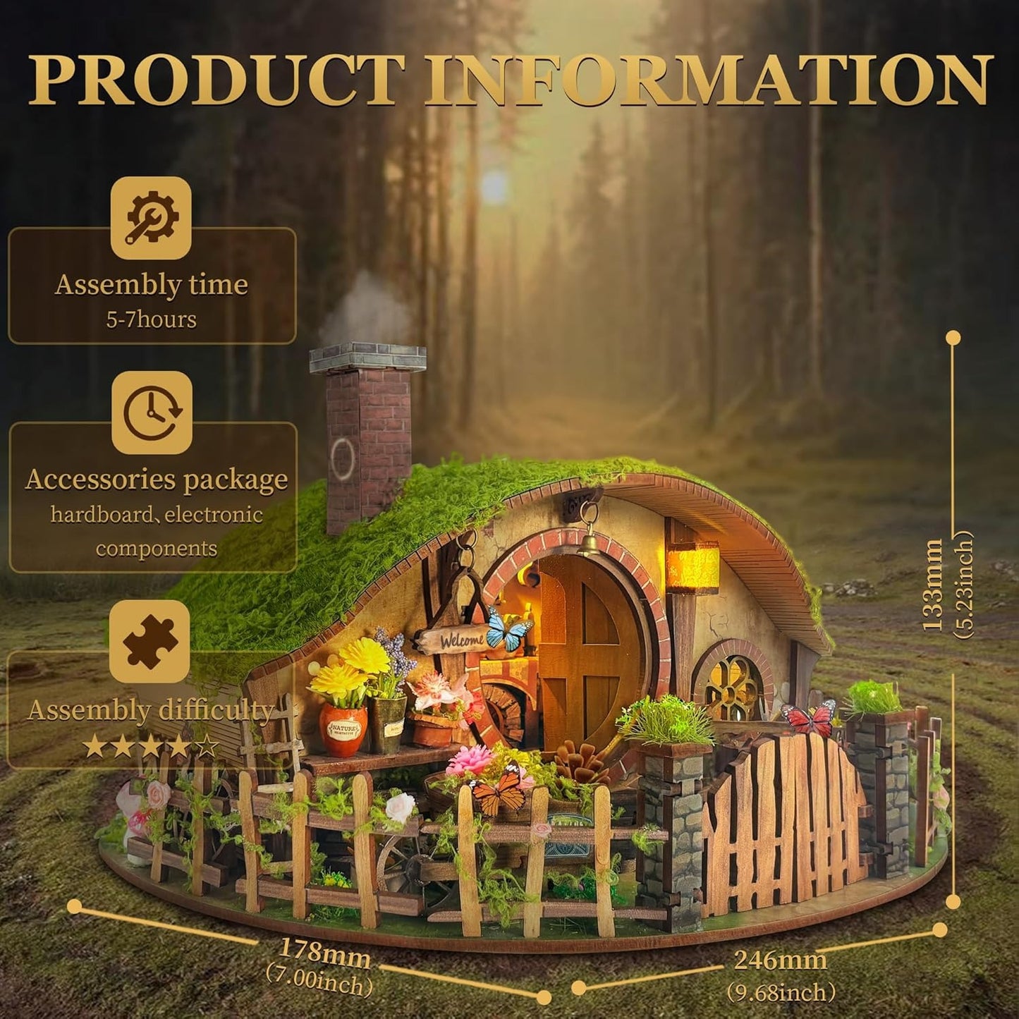 DIY Fantasy Book Nook Kit – Magische Miniaturwelt für dein Bücherregal
